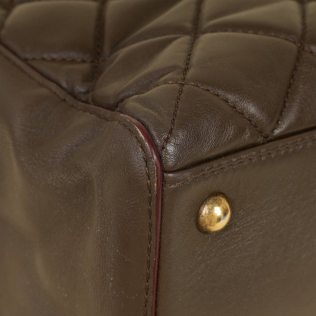 Chanel Brown Quilted Perfect Edge Tote Bag