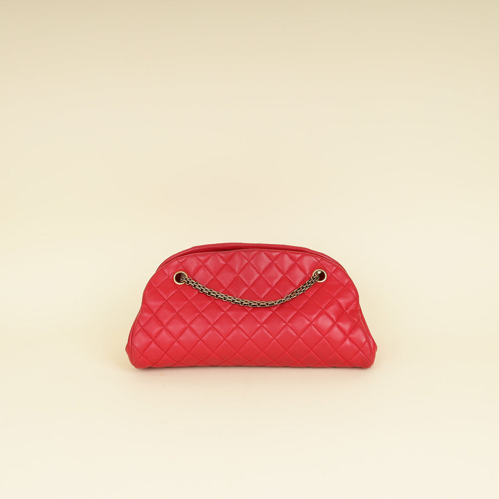 Chanel Red Just Mademoiselle Bowling Bag