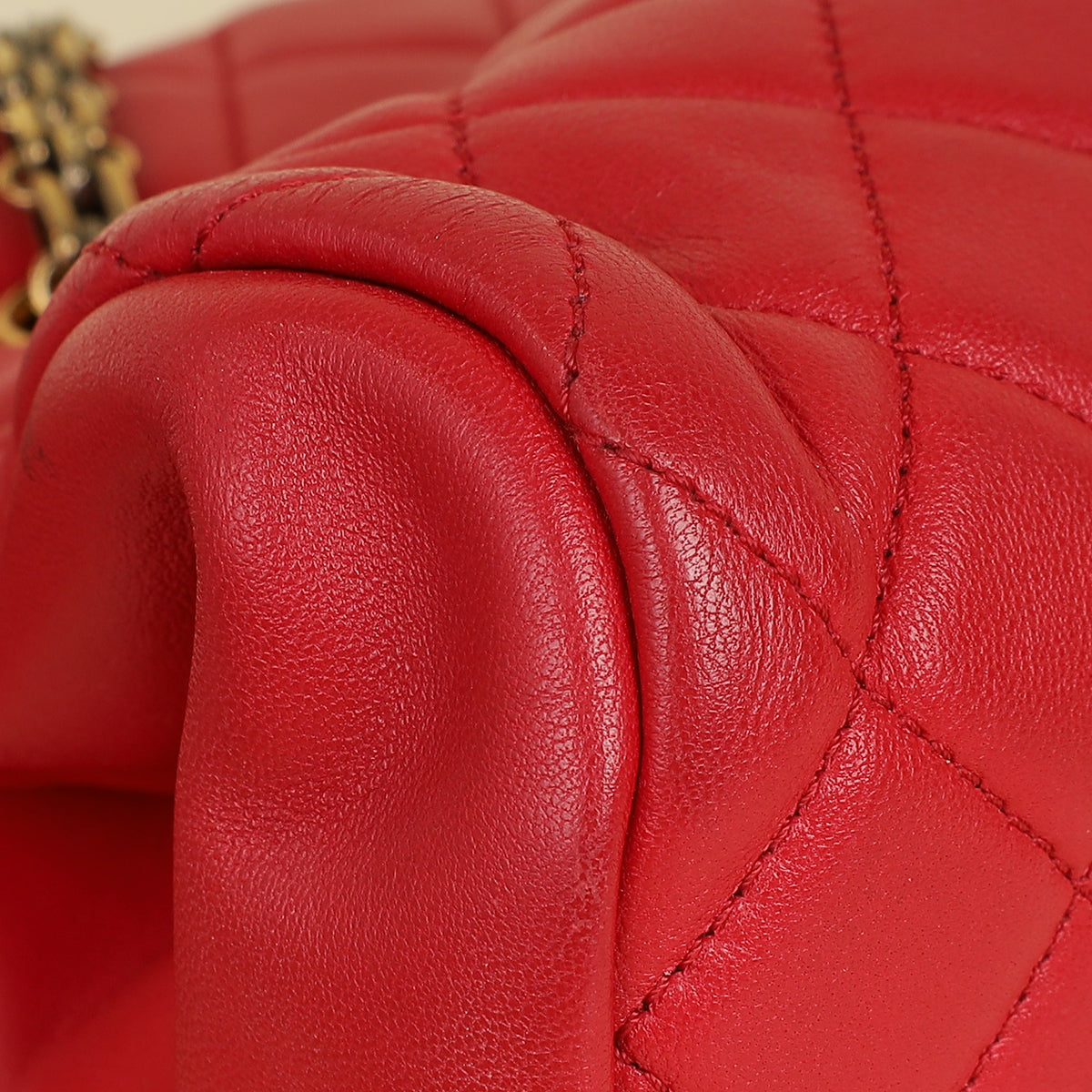 Chanel Red Just Mademoiselle Bowling Bag