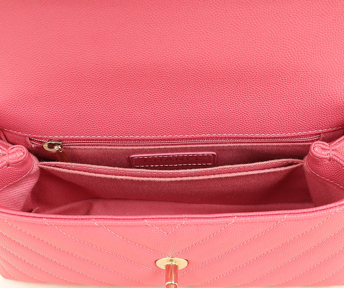 Chanel Pink Coco Handle Small Bag