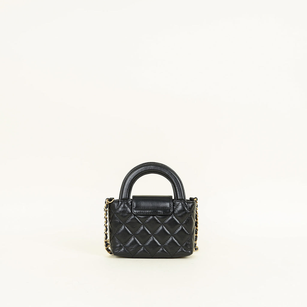 Chanel Black CC Micro Kelly Bag