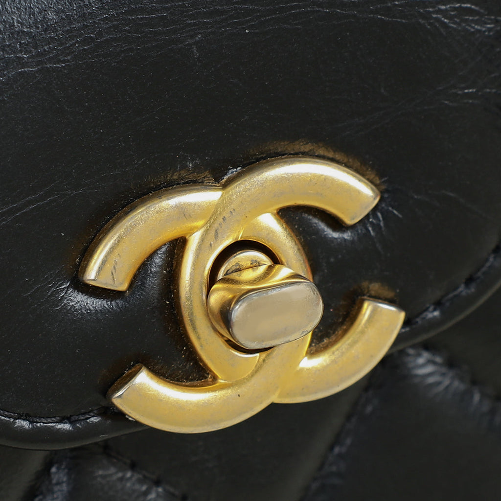 Chanel Black CC Micro Kelly Bag