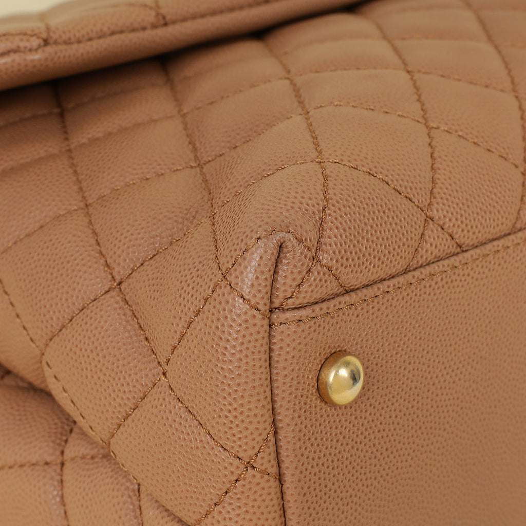 Chanel Bicolor CC Coco Handle Lizard Touch Bag