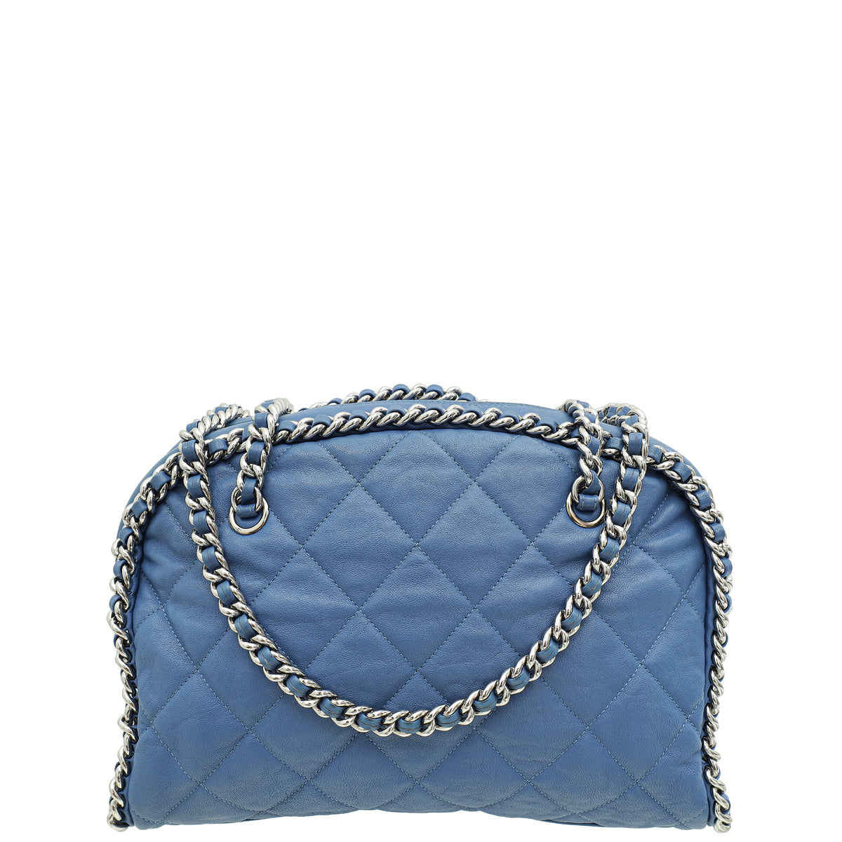 Chanel Blue Chain Around Bowler Bag