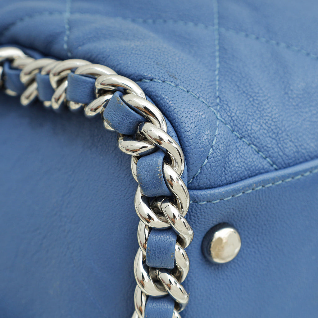 Chanel Blue Chain Around Bowler Bag