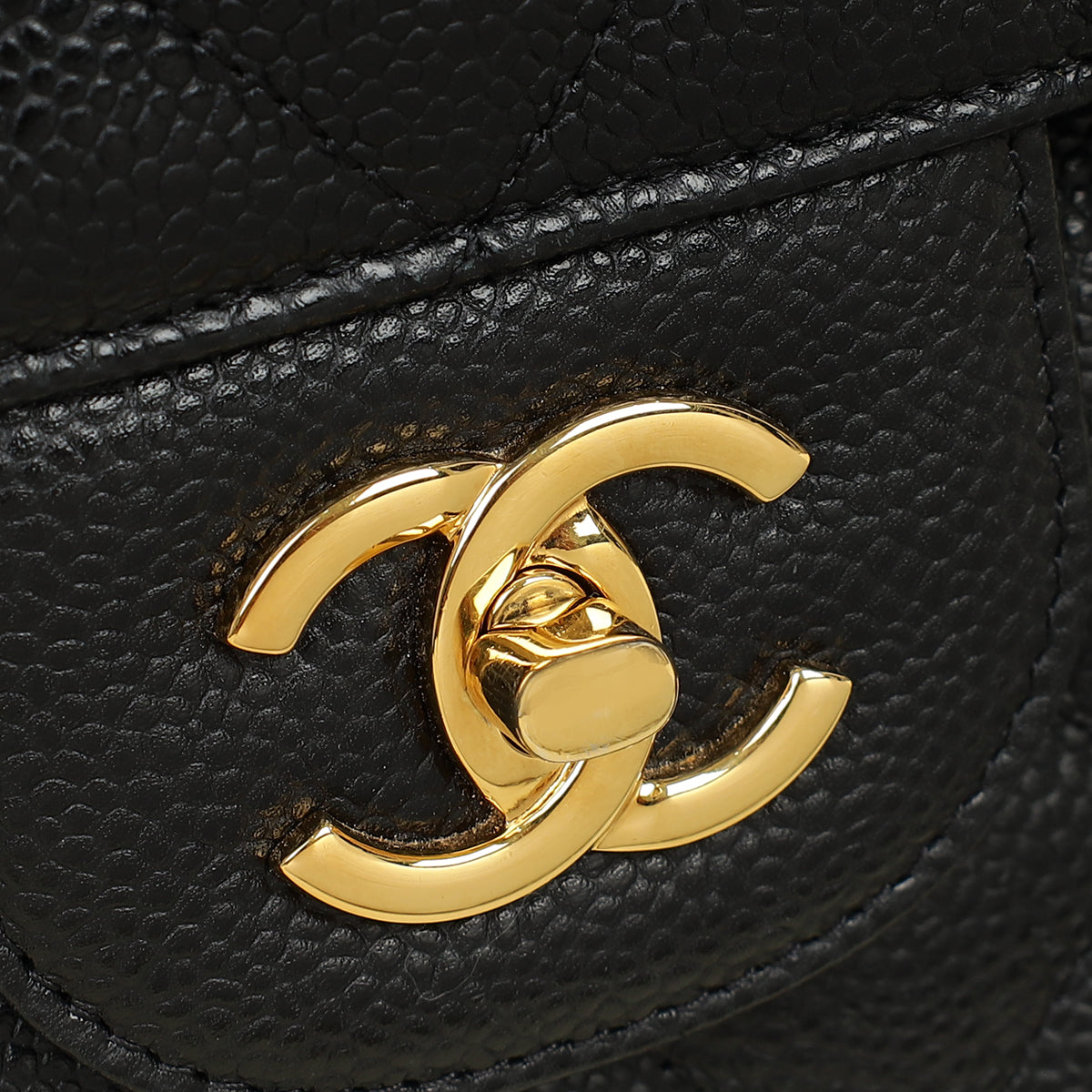 Chanel Black CC Classic Double Flap Jumbo Bag