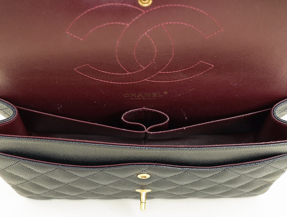Chanel Black CC Classic Double Flap Jumbo Bag