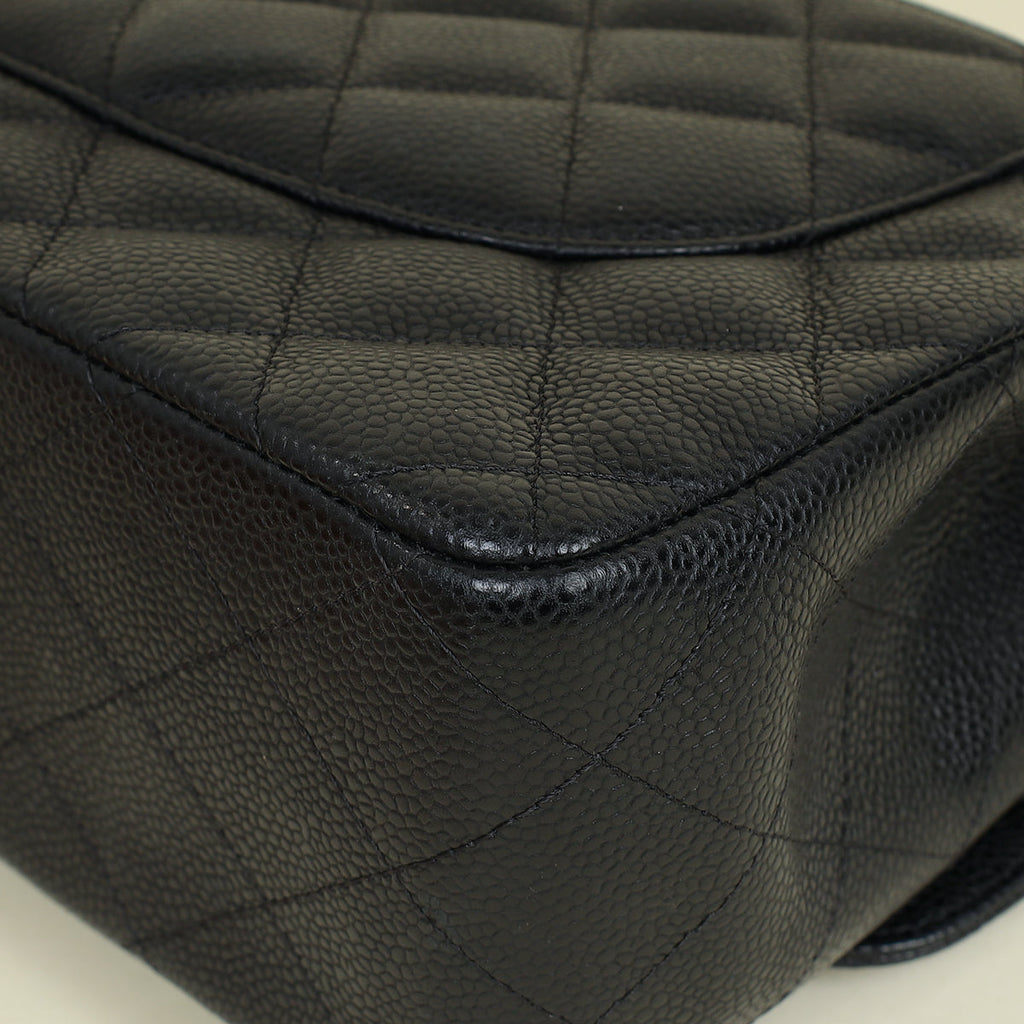 Chanel Black CC Classic Double Flap Jumbo Bag