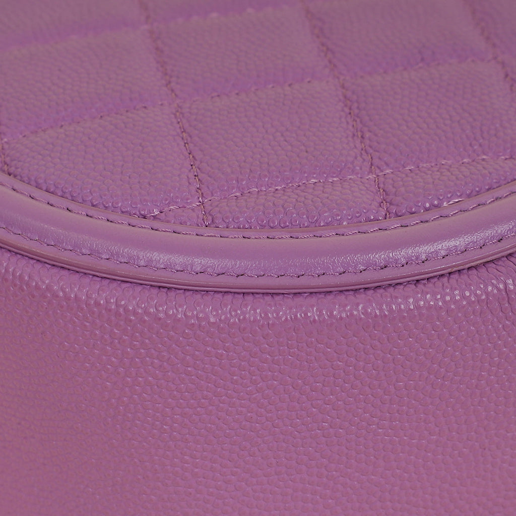 Chanel Purple Round CC Filigree Crossbody Bag