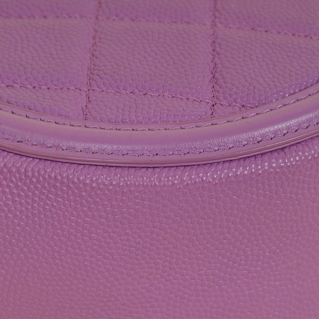 Chanel Purple Round CC Filigree Crossbody Bag