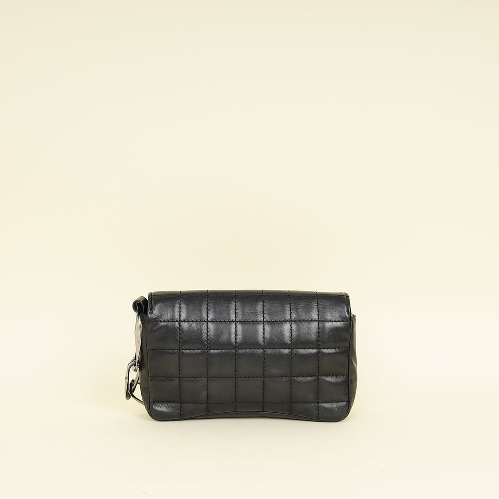 Chanel Black CC Chocolate Bar Flap Chain Bag