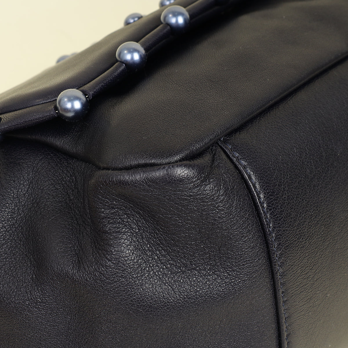 Chanel Dark Blue CC Obsession Pearl Flap Bag
