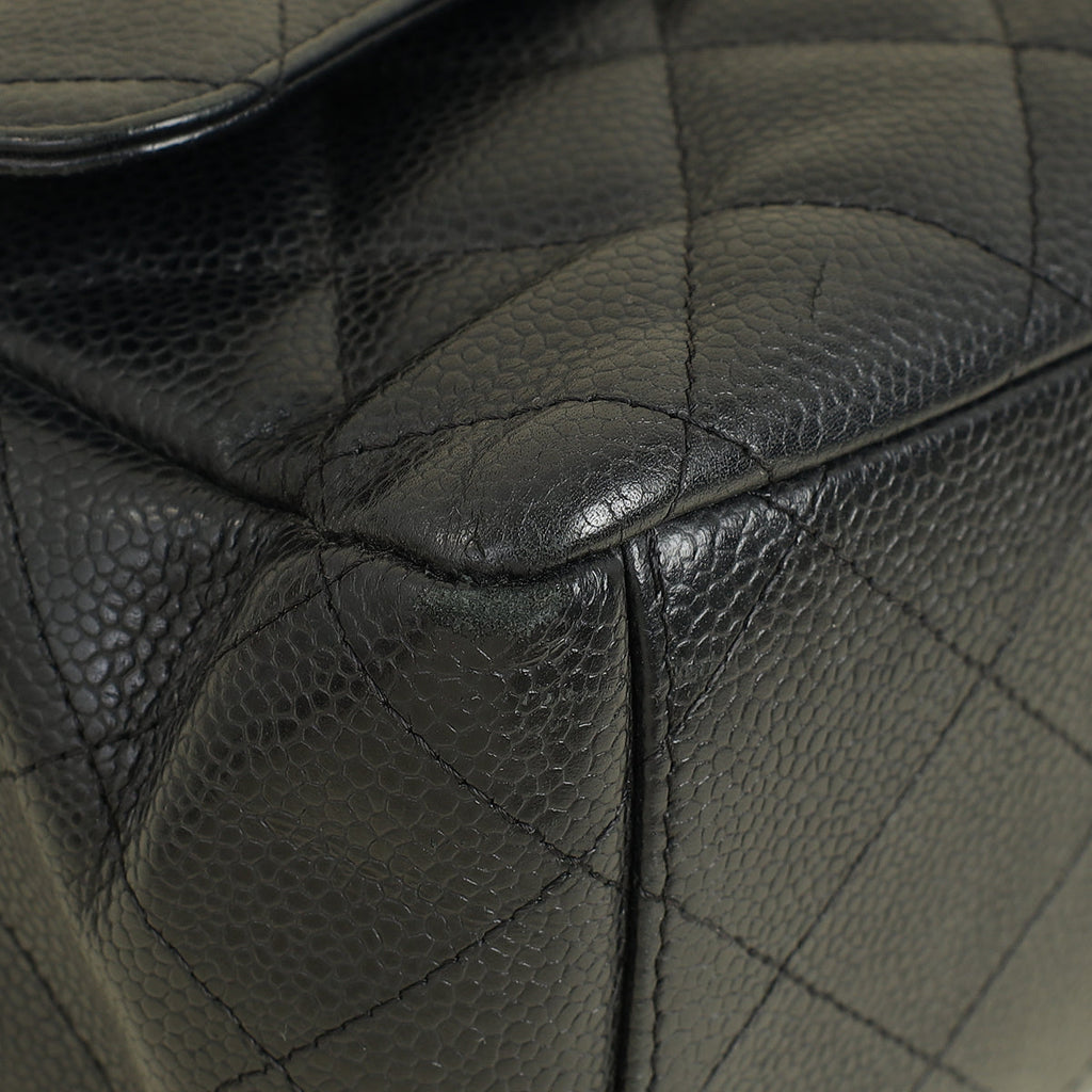 Chanel Black CC Classic Double Flap Maxi Bag
