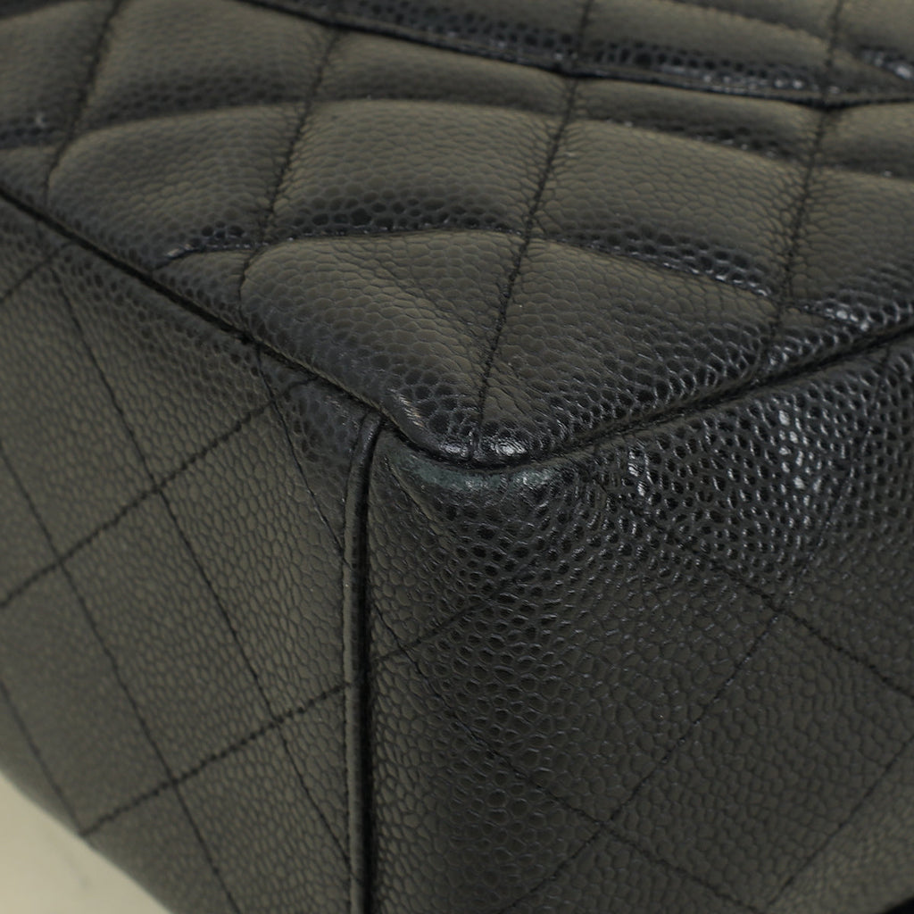 Chanel Black CC Classic Single Flap Maxi Bag