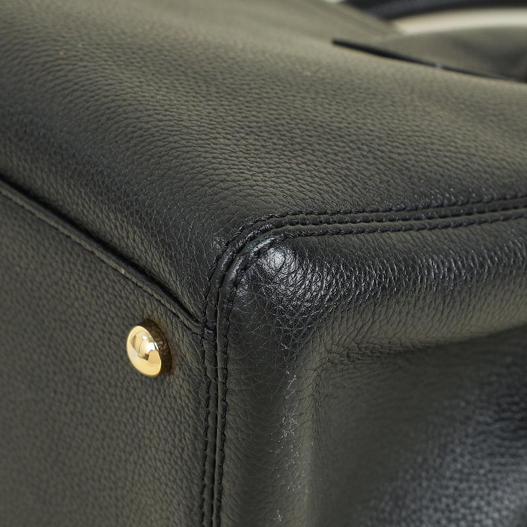 Chanel Black CC Executive Cerf Tote Small Bag