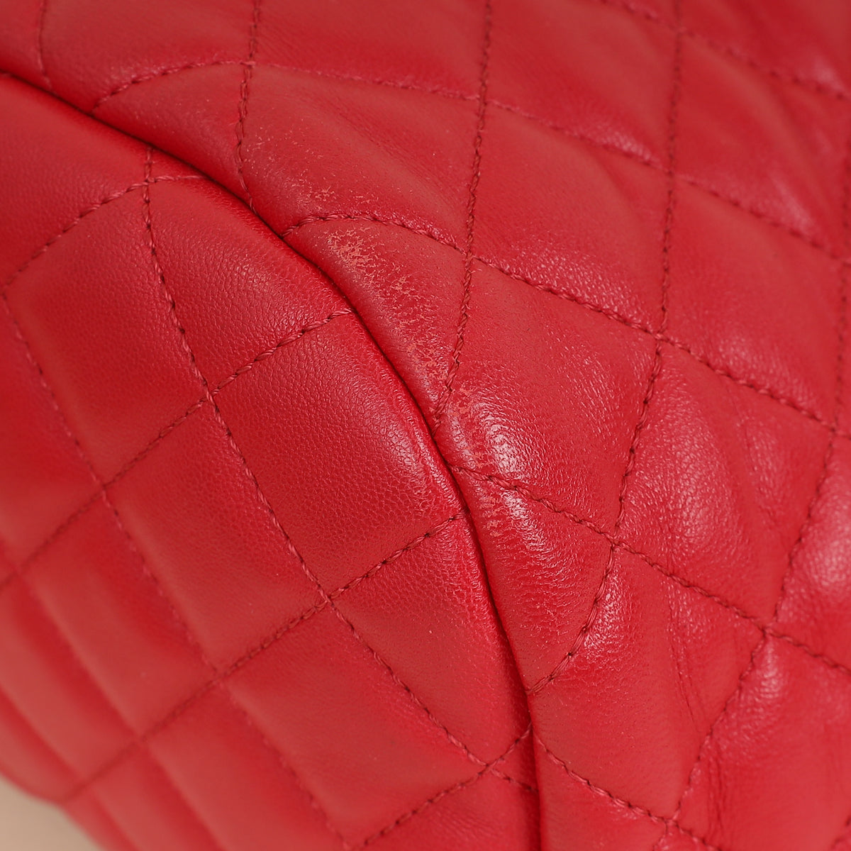 Chanel Red CC Classic Quilted Backpack Bag