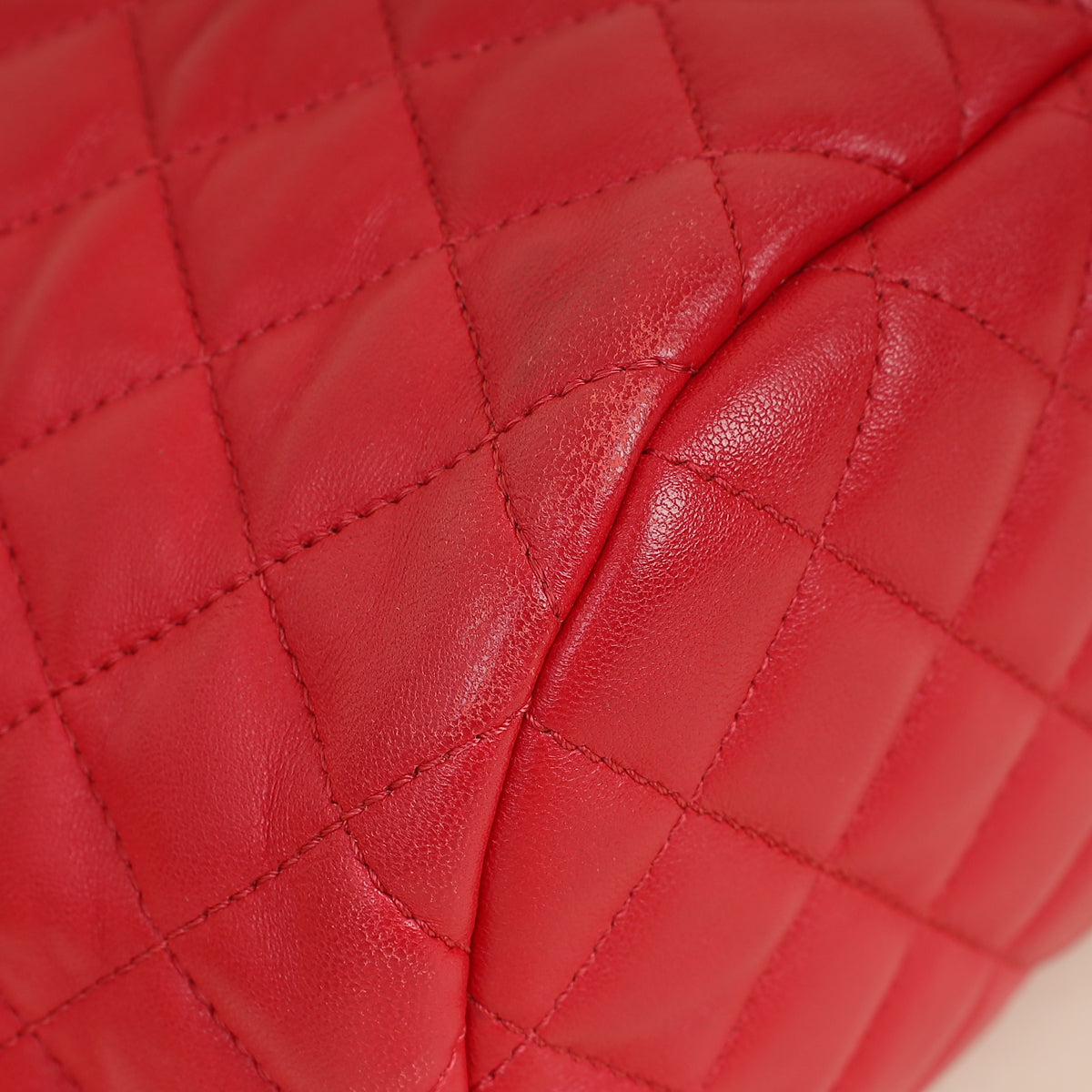 Chanel Red CC Classic Quilted Backpack Bag