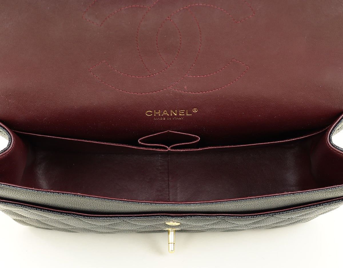 Chanel Black CC Classic Double Flap Jumbo Bag