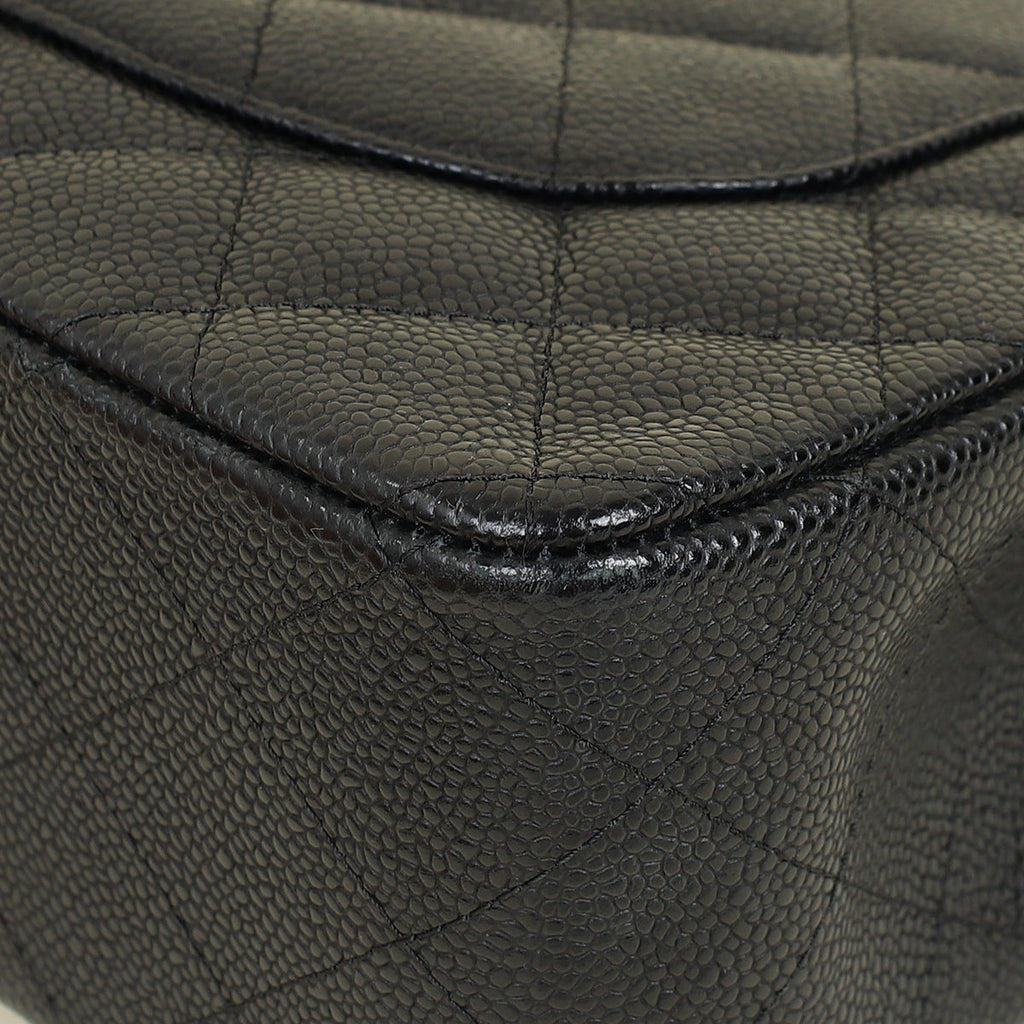 Chanel Black CC Classic Double Flap Jumbo Bag