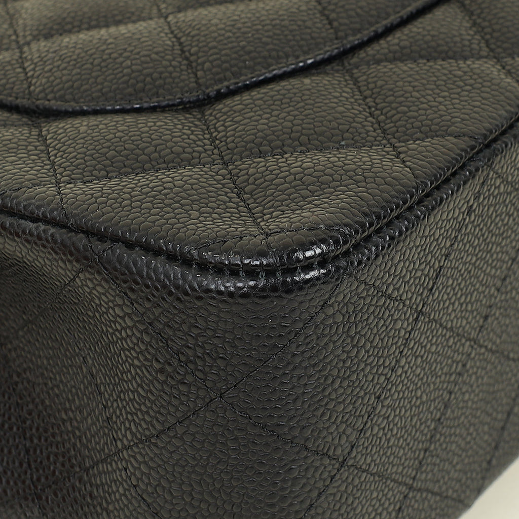 Chanel Black CC Classic Double Flap Jumbo Bag