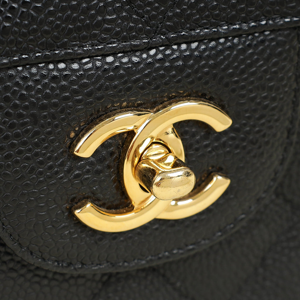 Chanel Black CC Classic Double Flap Jumbo Bag