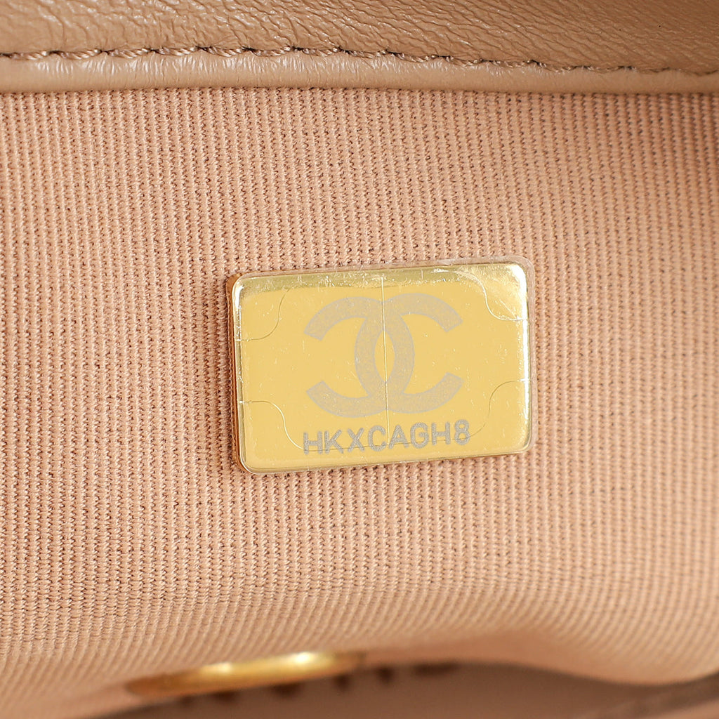 Chanel Natural Pillow Crush Small Flap Shoulder Bag