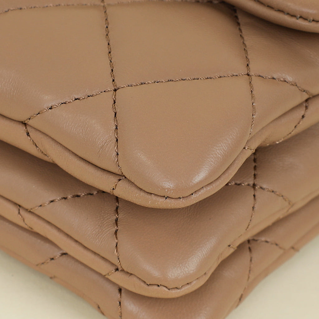 Chanel Natural Pillow Crush Small Flap Shoulder Bag