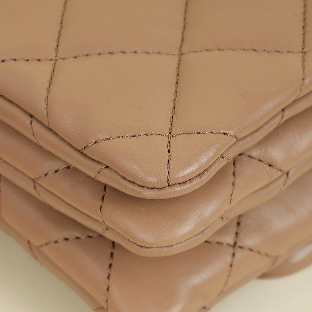 Chanel Natural Pillow Crush Small Flap Shoulder Bag
