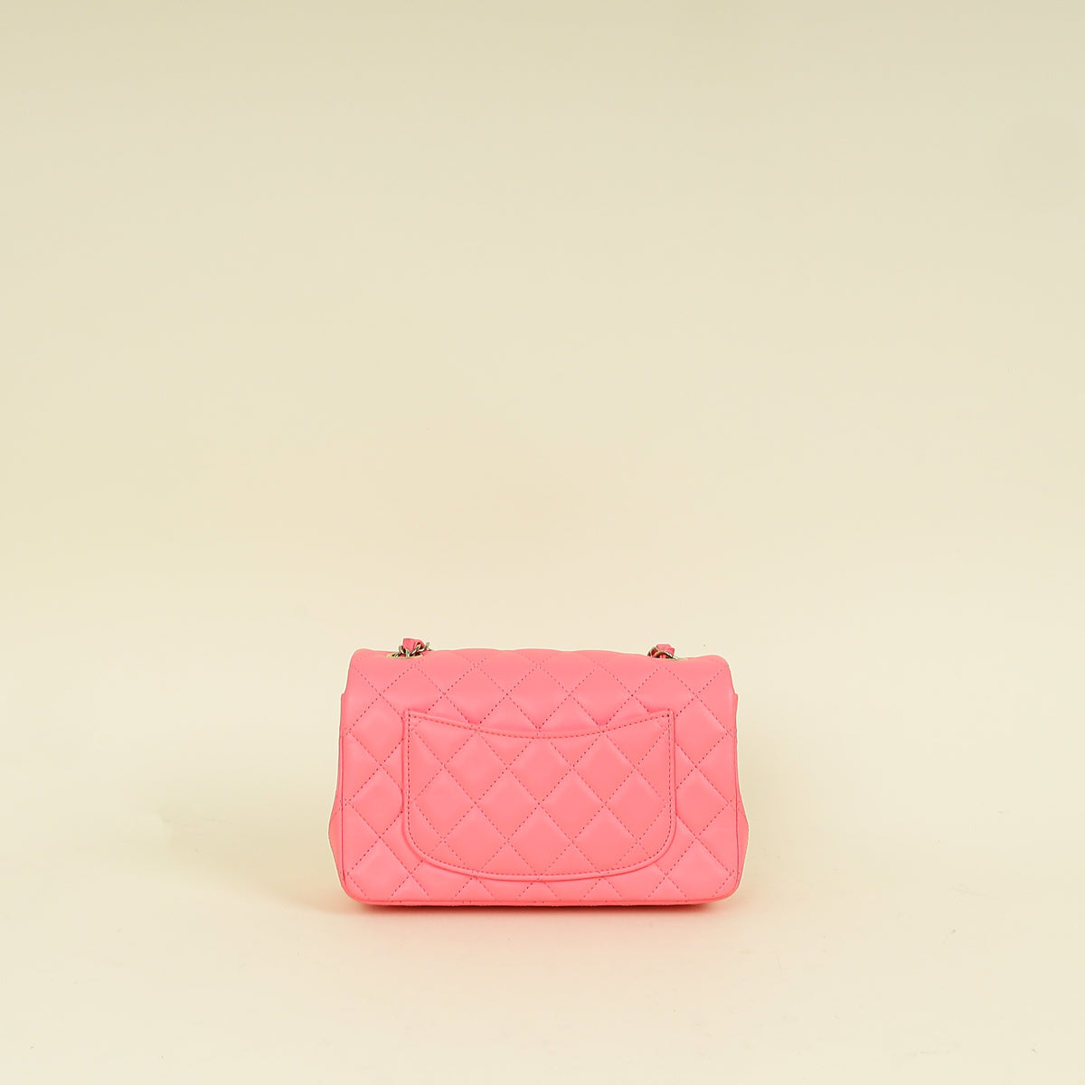Chanel Pink Mini Rectangular Charms Applique Flap Bag