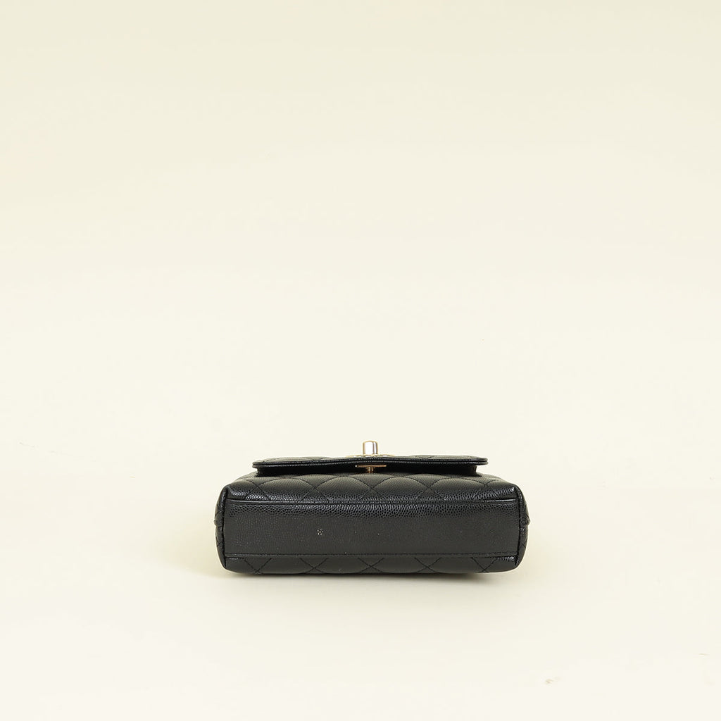 Chanel Black CC Coco Handle Micro Chain Bag