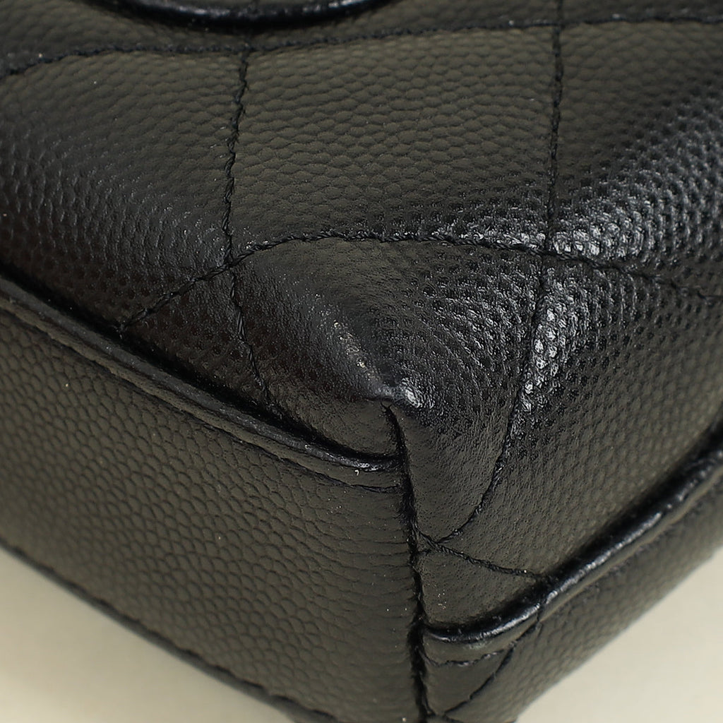 Chanel Black CC Coco Handle Micro Chain Bag