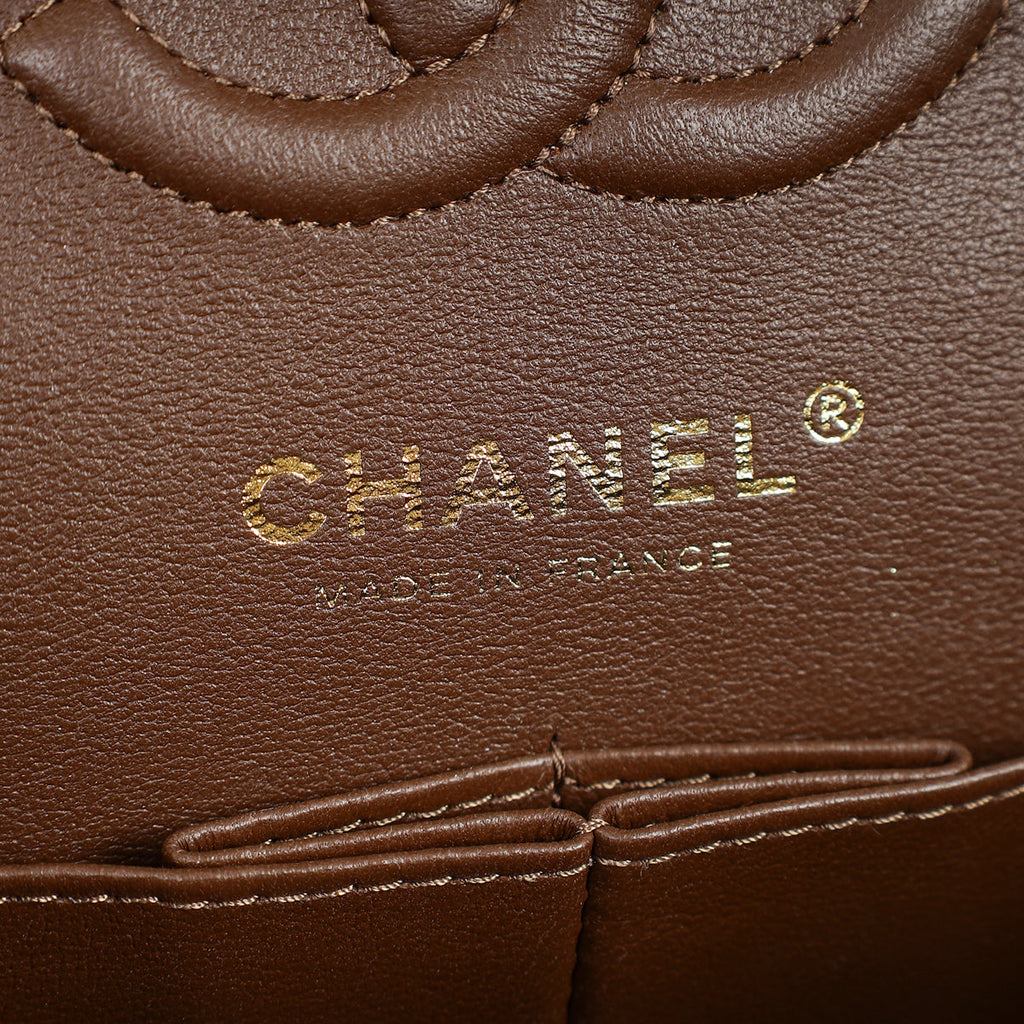 Chanel Brown CC Classic Double Flap Small Bag