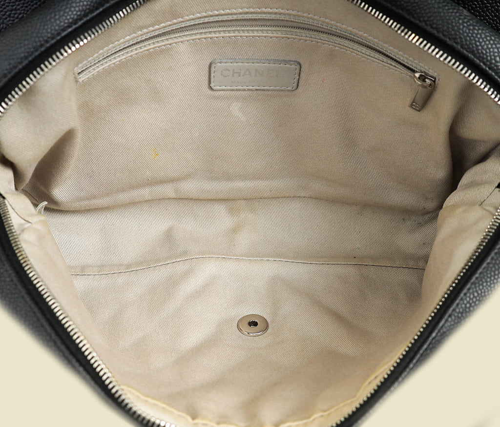 Chanel Black CC Easy Flap Jumbo Bag