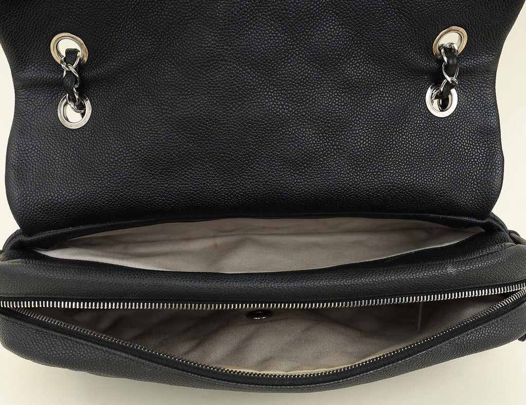 Chanel Black CC Easy Flap Jumbo Bag