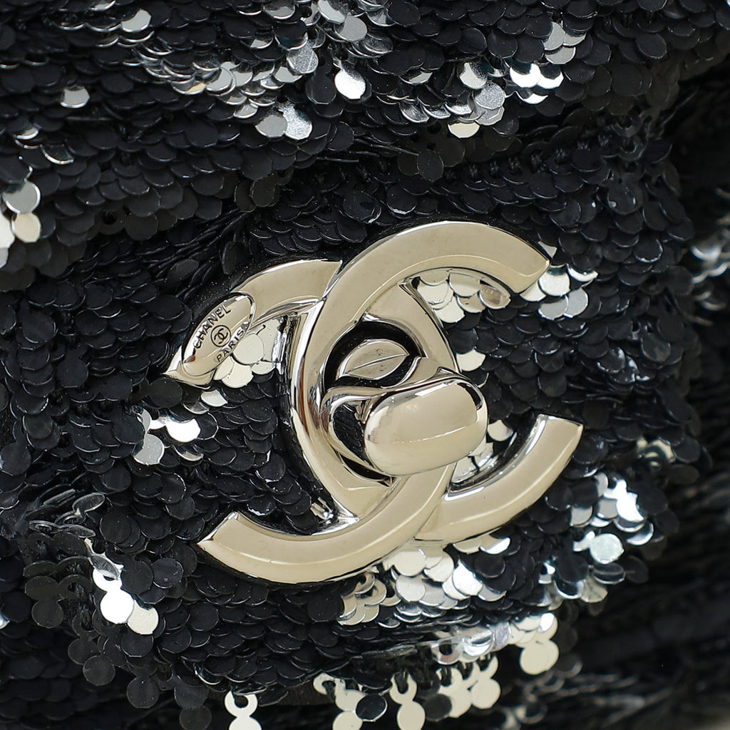 Chanel Bicolor CC Sequins Mini Flap Evening Bag