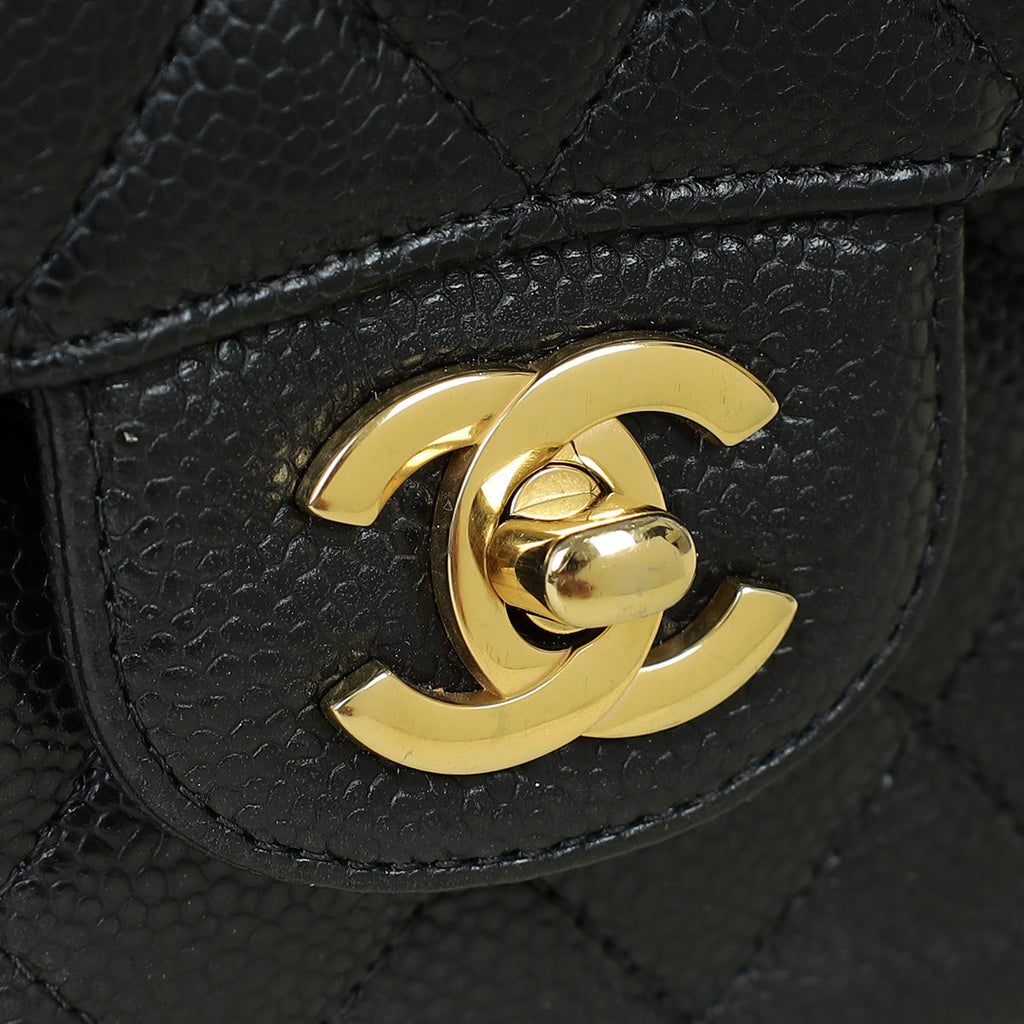 Chanel Black CC Classic Double Flap Small Bag