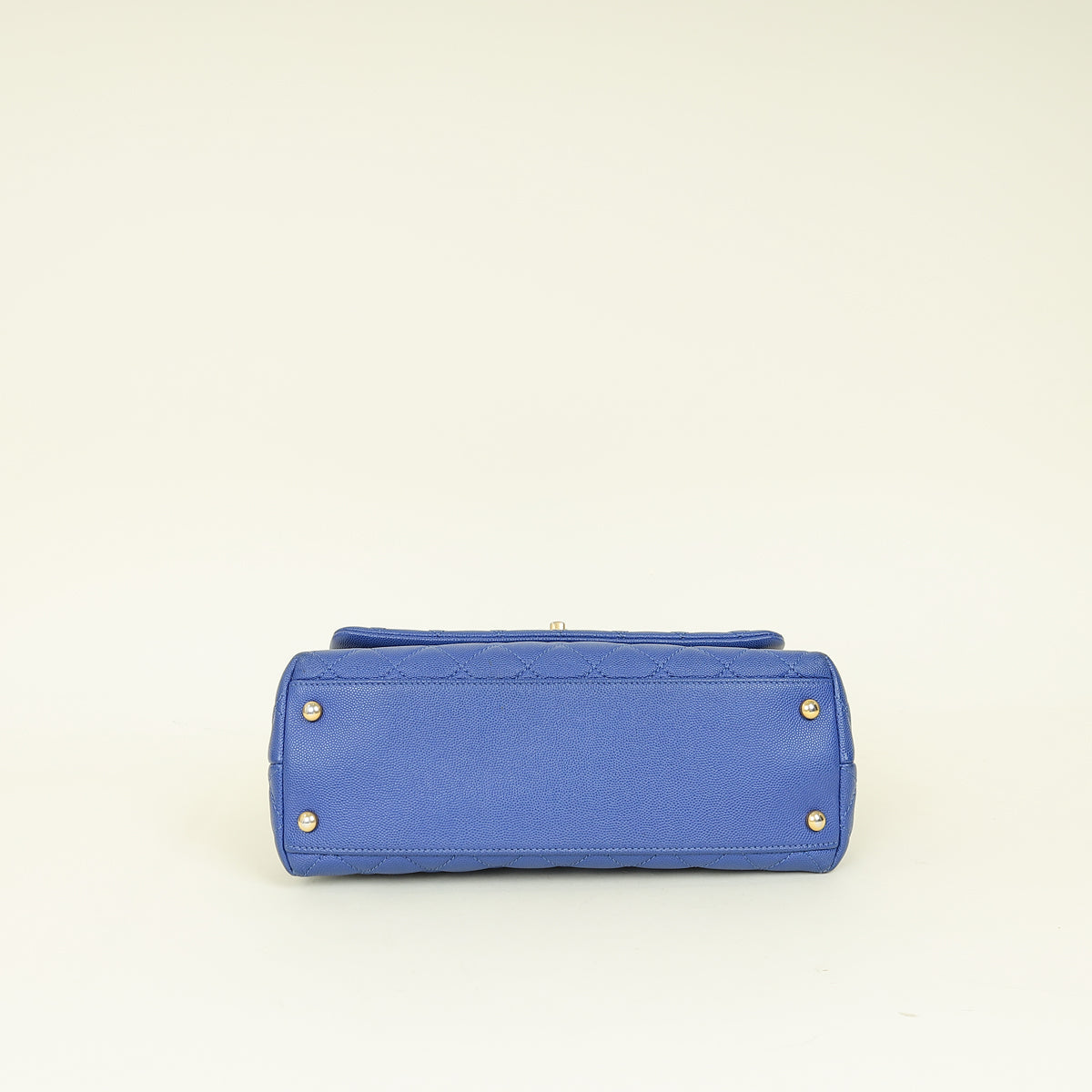 Chanel Royal Blue CC Caviar Top Handle Flap Bag