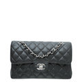 Chanel Black CC Classic Double Flap Medium Bag