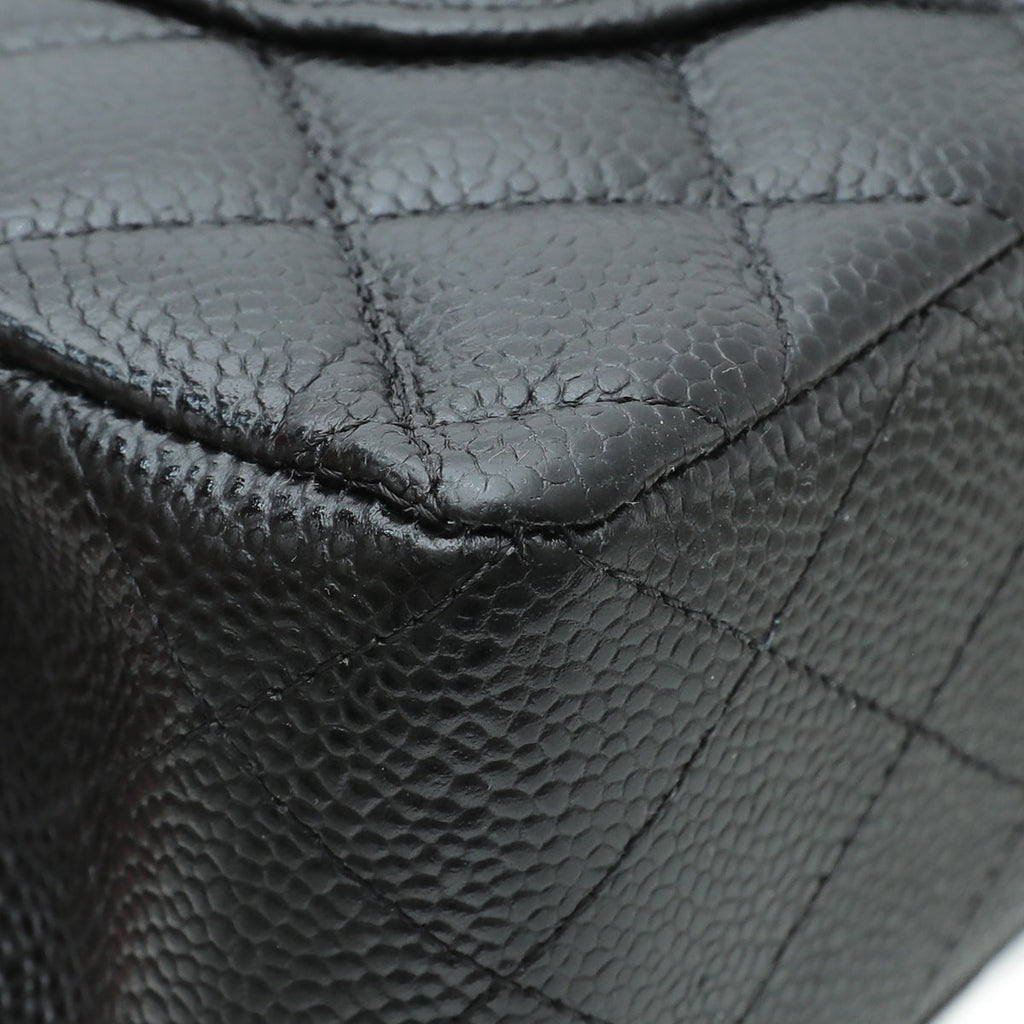 Chanel Black CC Classic Double Flap Medium Bag
