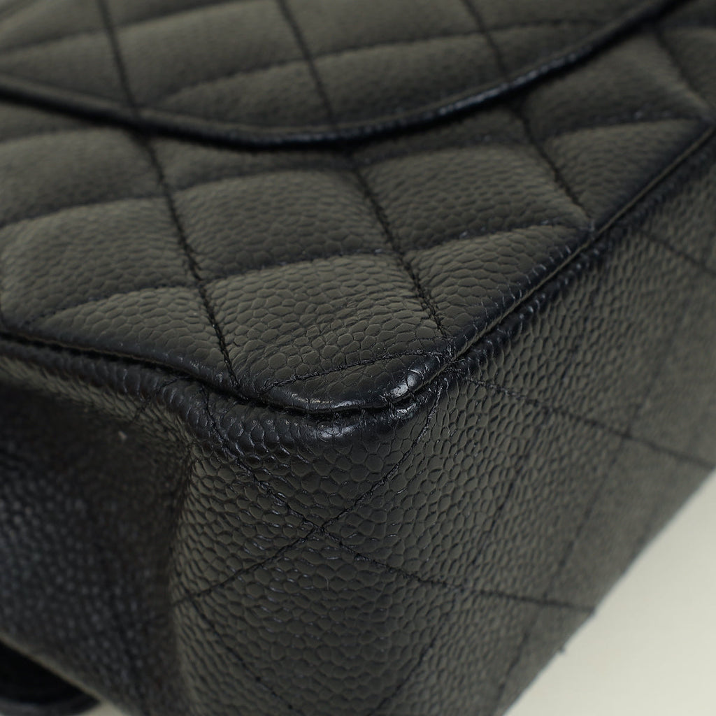 Chanel Black CC Classic 11.12 Double Flap Medium Bag