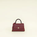 Chanel Burgundy Coco Handle Small Bag