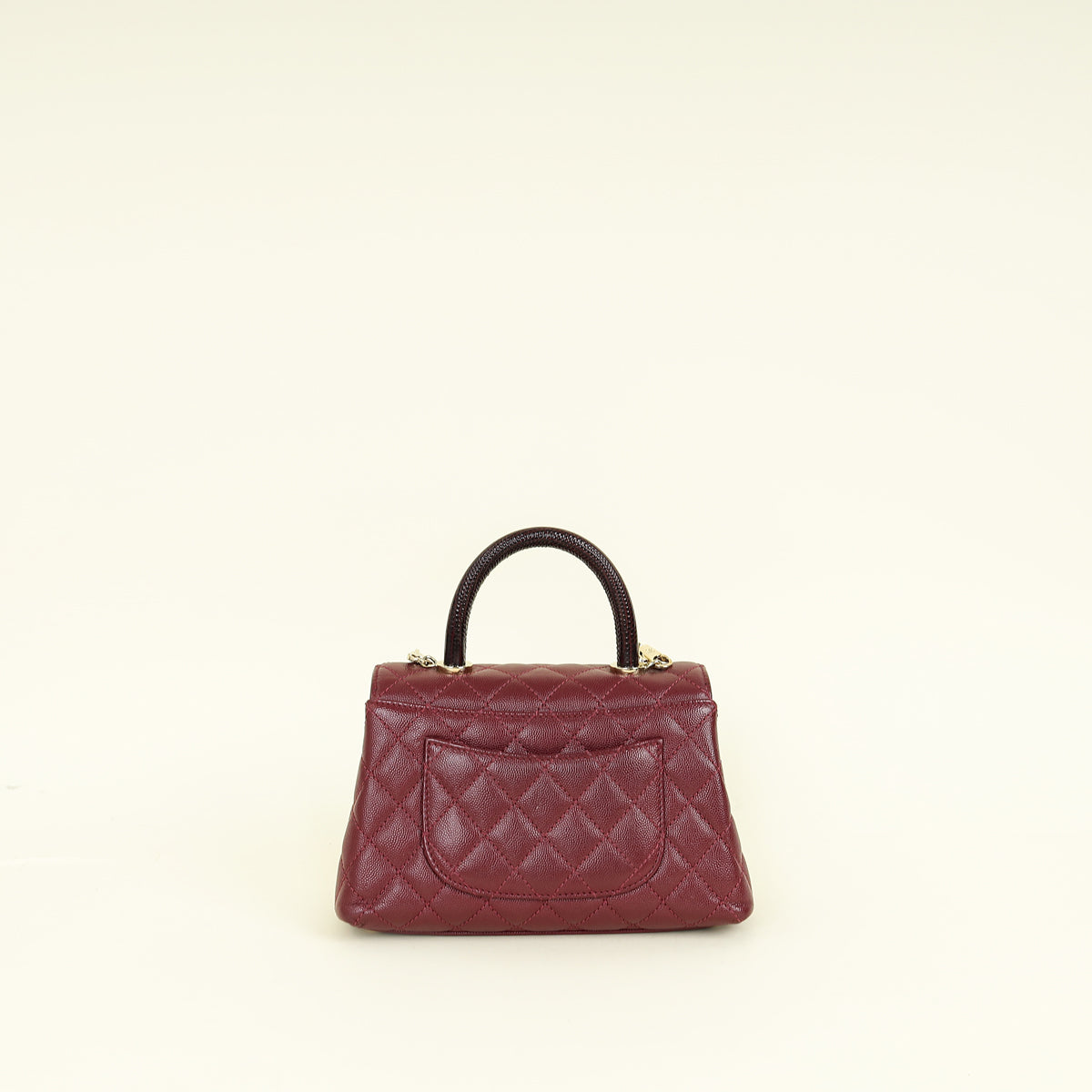 Chanel Burgundy Coco Handle Small Bag