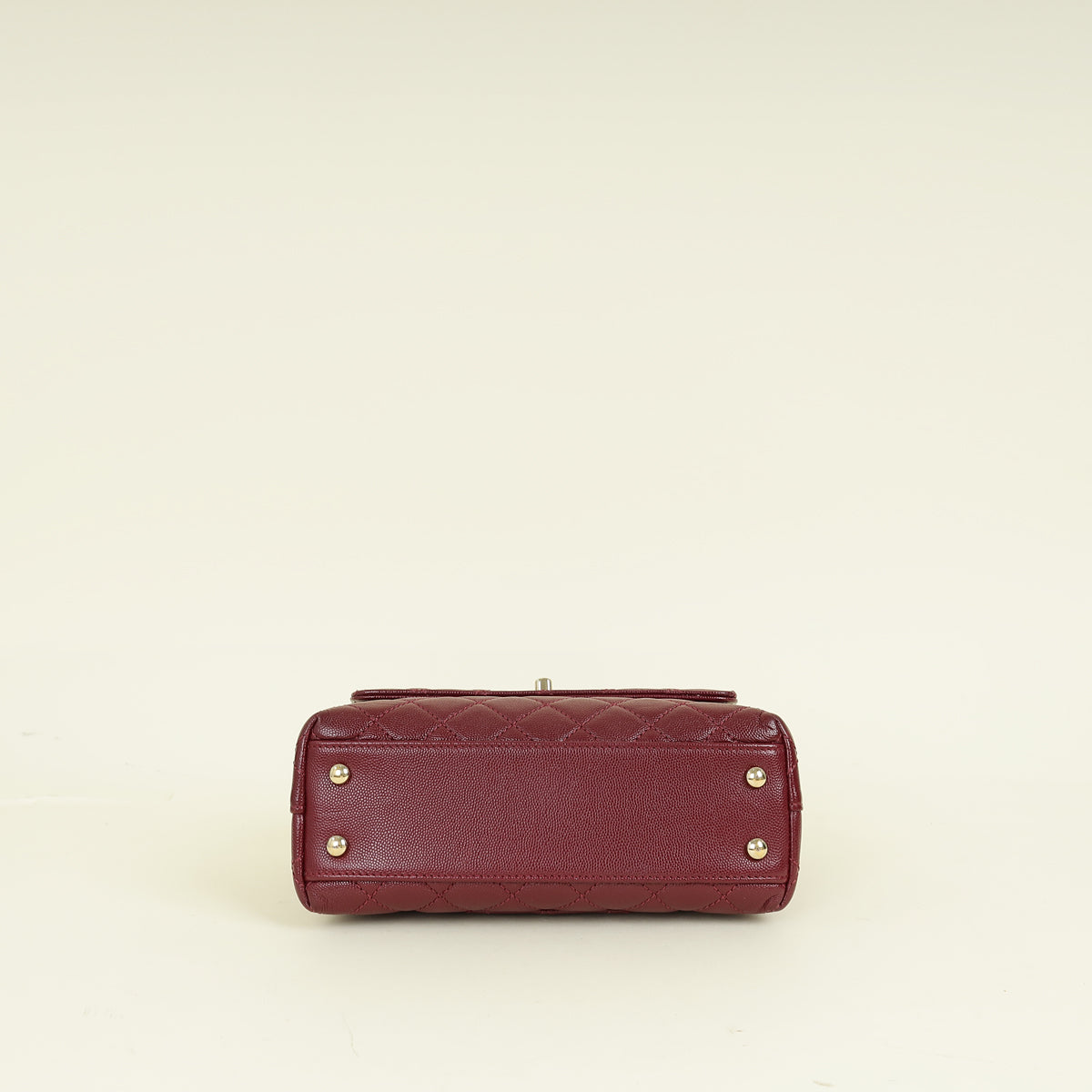 Chanel Burgundy Coco Handle Small Bag