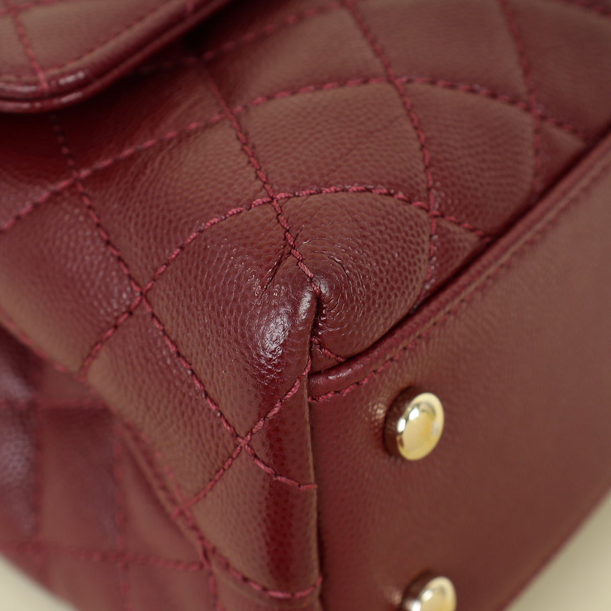 Chanel Burgundy Coco Handle Small Bag