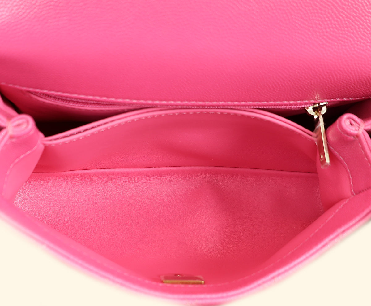 Chanel Fuchsia CC Coco Handle Bag