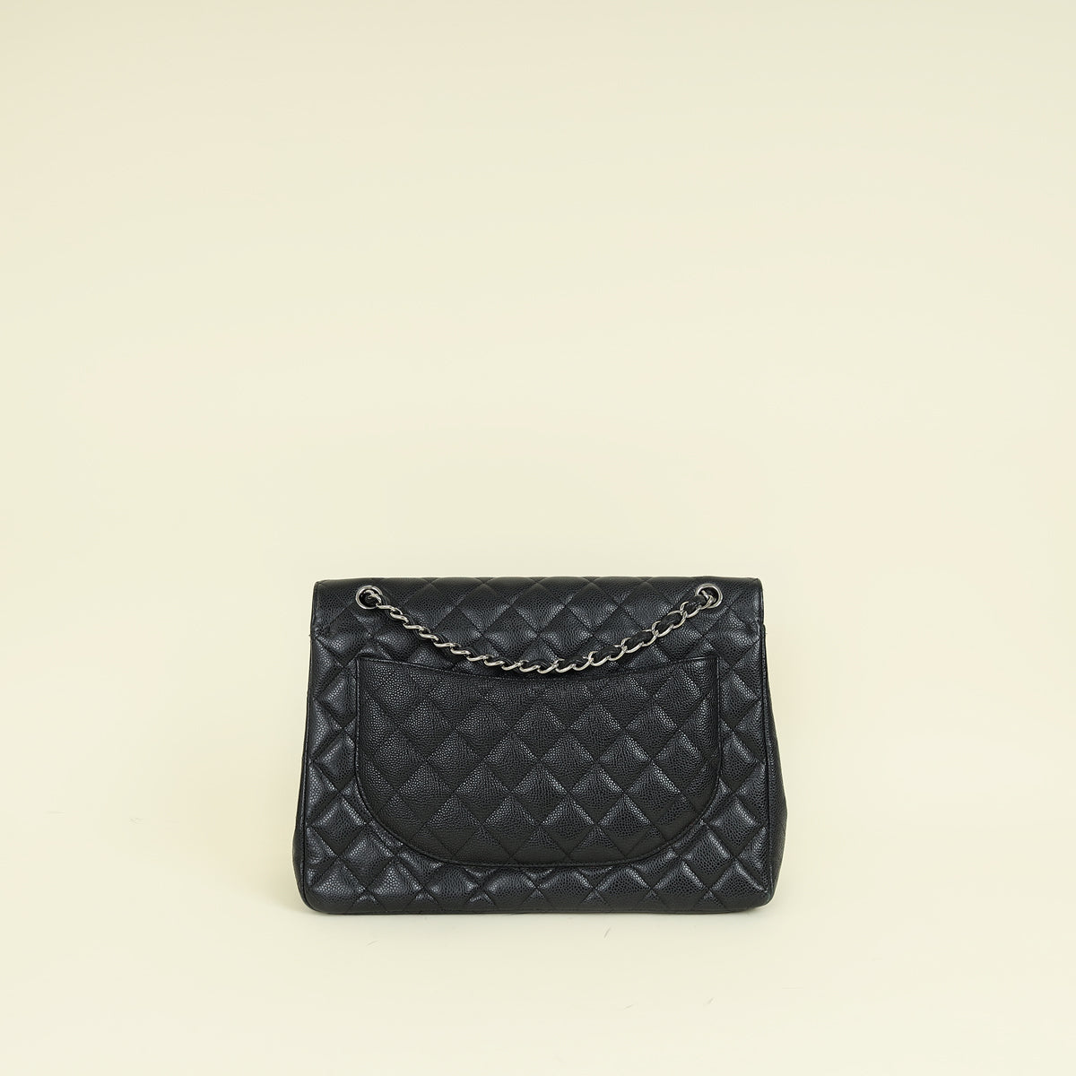 Chanel Black CC Classic Double Flap Maxi Bag