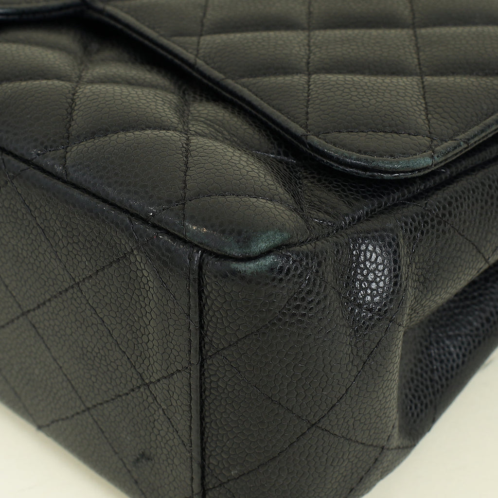 Chanel Black CC Classic Double Flap Maxi Bag