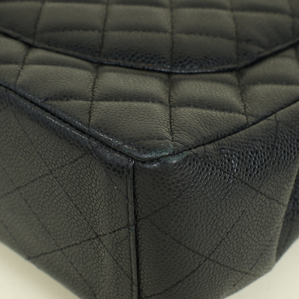 Chanel Black CC Classic Double Flap Maxi Bag