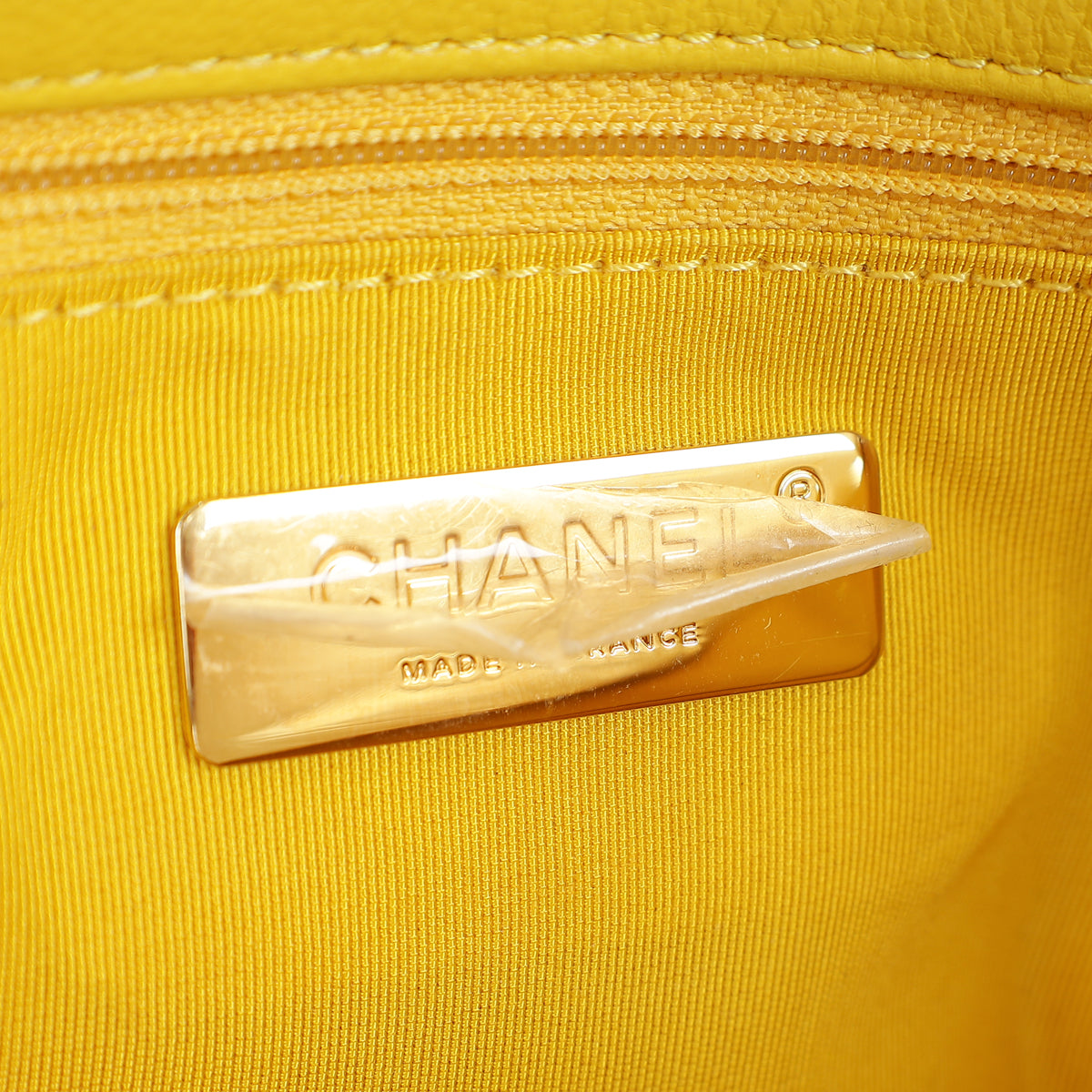 Chanel Yellow CC 19 Large Flap Bag