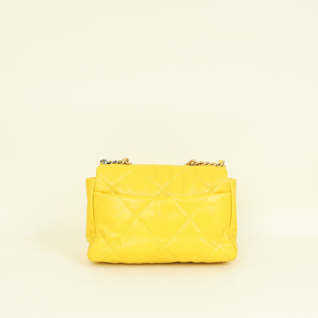 Chanel Yellow CC 19 Large Flap Bag